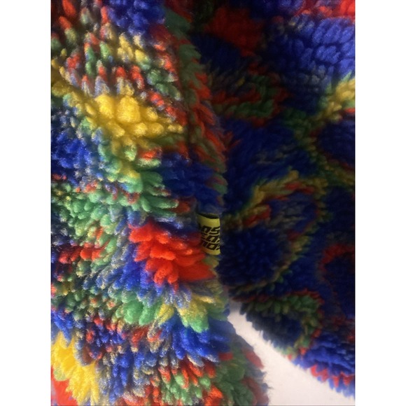 Dolls Kill Basic Pleasures Mode Fantasia Borg Trippy Print Fleece Zip up Jacket - Picture 8 of 11